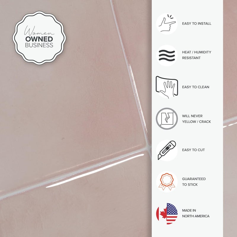 Smart Tiles بلاط ذكي قابل للتقشير واللصق باكسبلاش - 5 ورقات مقاس 9 بوصة × 9 بوصة - بلاط باكسبلاش لاصق ثلاثي الأبعاد للمطبخ والحمام وبلاط الحائط وتميرا - Image 5